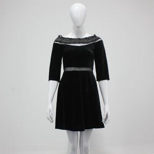 Bershka Women Black Lace Dress
